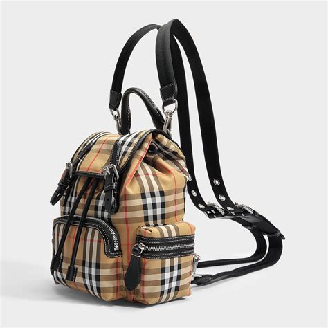vintage burberry zipper strap backpack